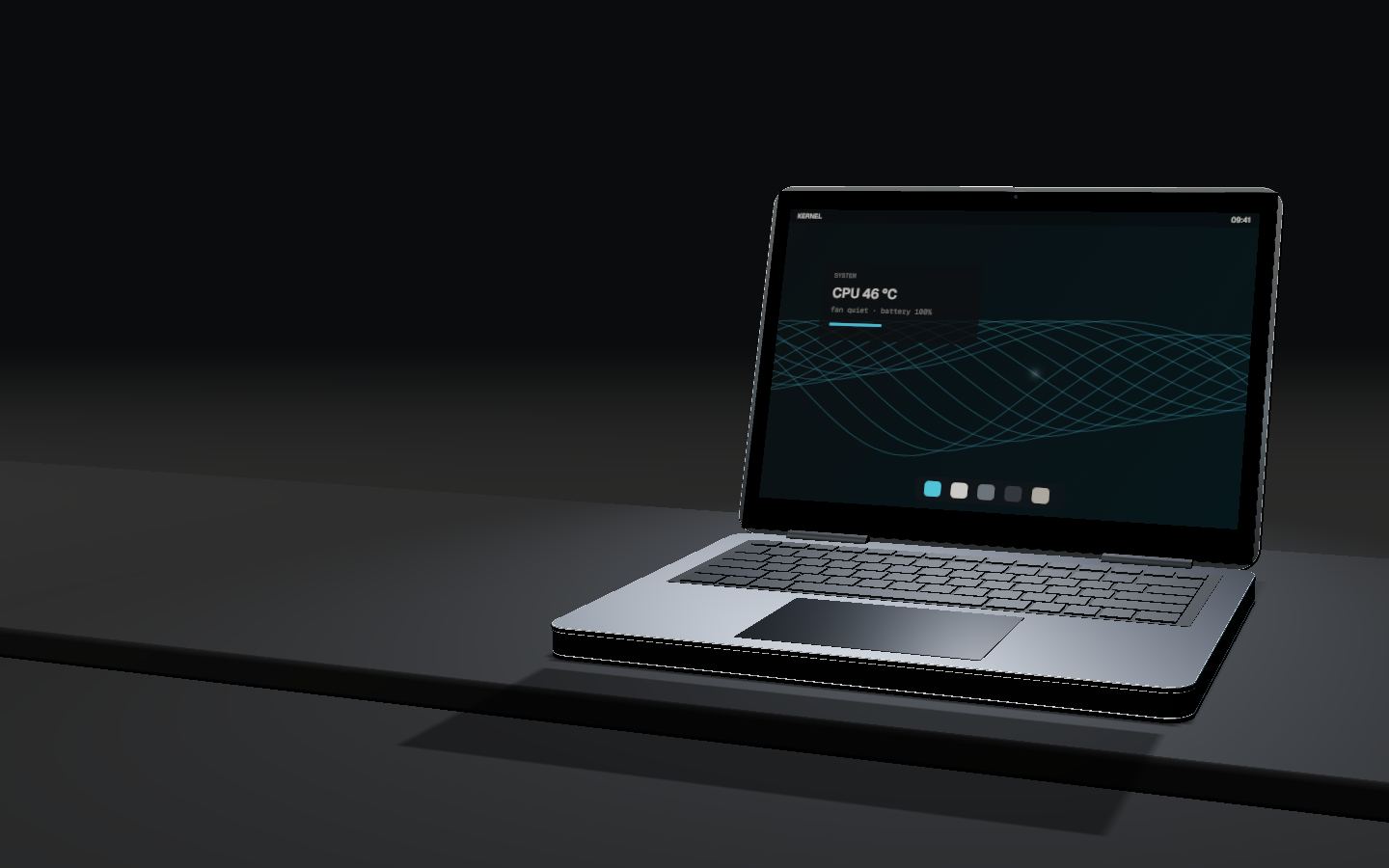 The parts fly back into place, the last screws settle, the laptop turns upright and boots to a clean desktop.